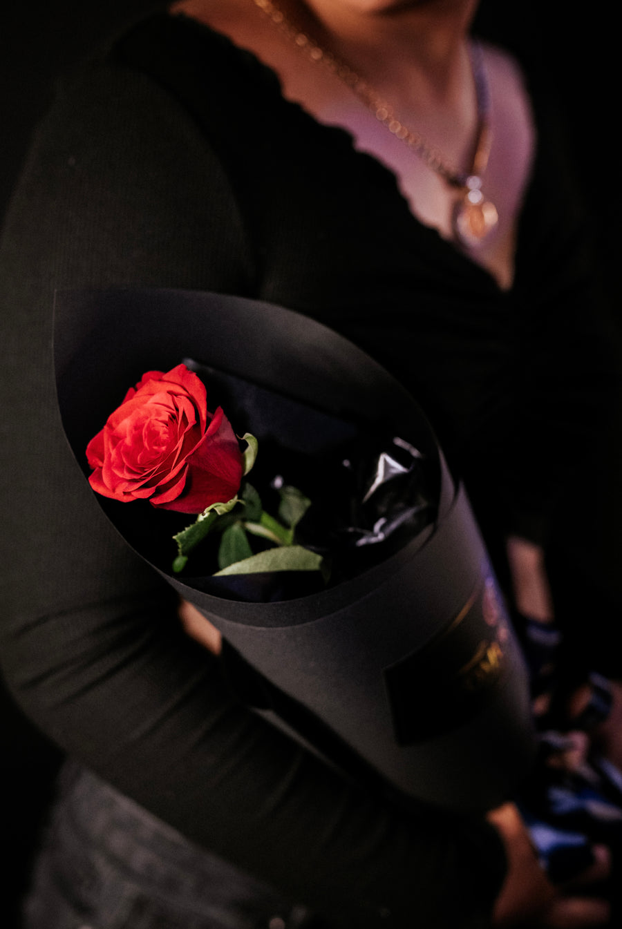 Continental Wrapped Red Rose