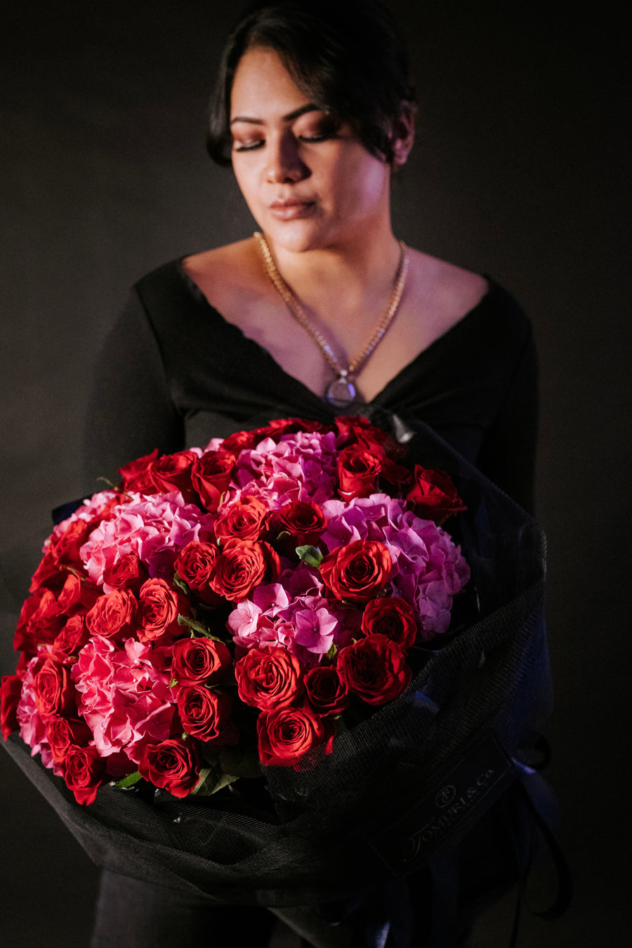 Four Dozen Cherry Red Roses