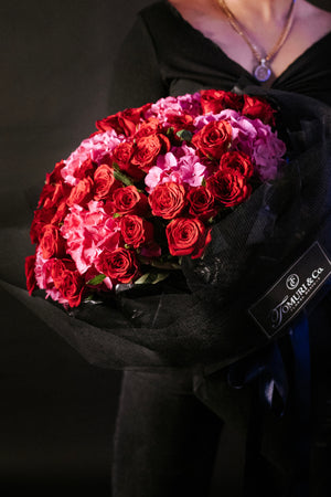 Four Dozen Cherry Red Roses